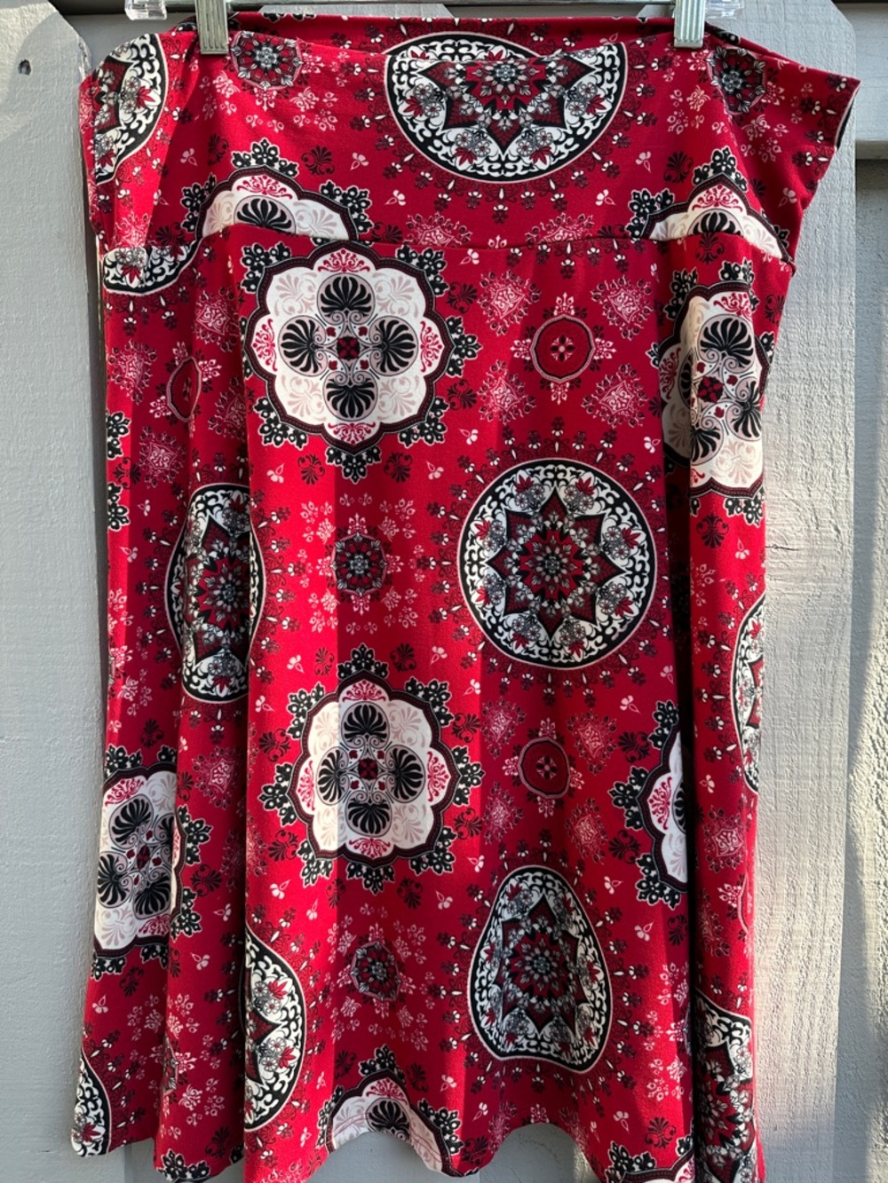 Stitch Fix Red Medallion Print Skirt